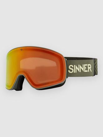 Sinner Snowghost Matte Moss Green Goggle trans+