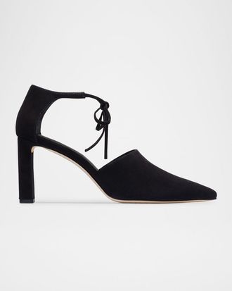Bernardo Siena Suede Bow-Tie Pumps