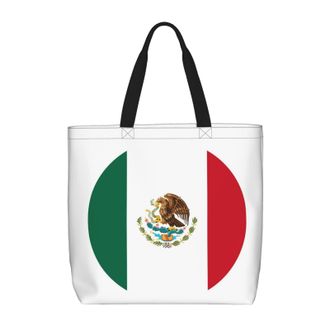 Generic Women Handbag Mexican Mexico Flag Daily Bag Casual Reusable Crossbody Bags, For Holiday, Wedding, Birthday, Gym, Swim