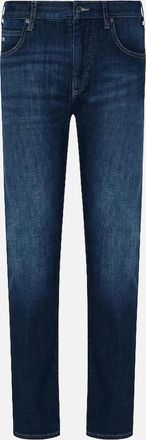 Emporio Armani Mens J45 Blue Regular Fit Jeans