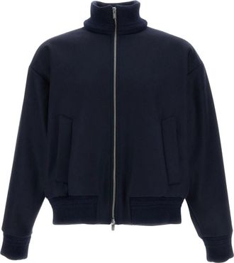 Barena Bolser Blouson - Heren - Bomber jackets - Blauw - L - Wol - Jassen
