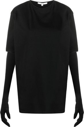 Manurí glove-sleeve T-shirt - women - Cotton/Elastane - XS/S - Black