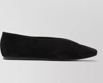 Maneb&igrave; leather pointed-toe ballerina flats