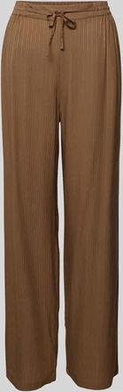 Vila Wide Leg Pants mit elastischem Bund Modell INA in Taupe, Gr&ouml;&szlig;e 34