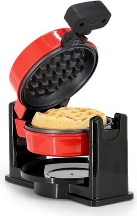 MegaChef Non-Stick Round Electric Flip 5 Inch Belgian Waffle Maker in Red at Nordstrom