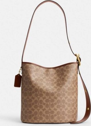 Coach Signature Canvas Bleecker Bucket Bag