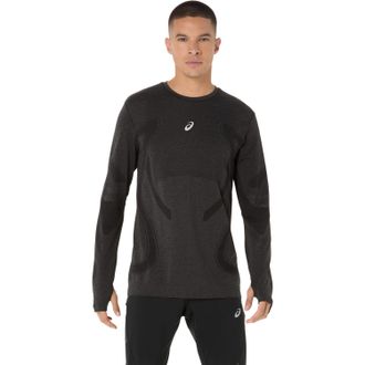 Asics Laufshirt ASICS ROAD SEAMLESS LS TOP, Herren, Gr. XXL, schwarz (performance schwarz), Obermaterial: 65% Polyamid, 35% Polyester, normal, Rundhals, Shi