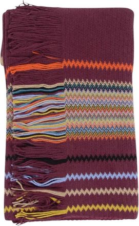 Missoni Winter Scarves, female, Multicolor, Size: ONE SIZE Zigzag Pattern Scarf Fringed Knit