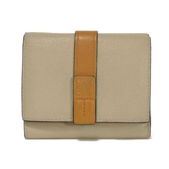 Loewe Beige Leather Wallet (Tri-Fold) (Pre-Owned)
