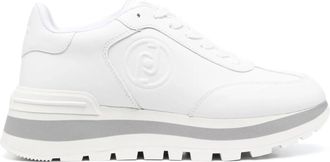 Liu Jo White Amazing 02 Low-Profile Textured Detail Leather Sneakers