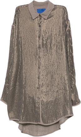 Mes Demoiselles... Blouse met pailletten - Bruin