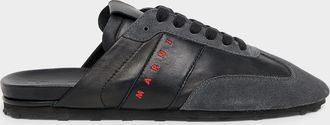 Marni Men & apos;s Logo Leather Mules