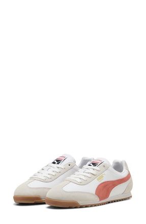 Puma Arizona Retro Sneaker in Puma White/Red Glamour/Gum at Nordstrom, Size 9.5