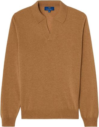 Robert Talbott 100% Cashmere Parsons Johnny Collar Sweater