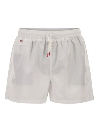 Kiton logo-detail swim shorts - White