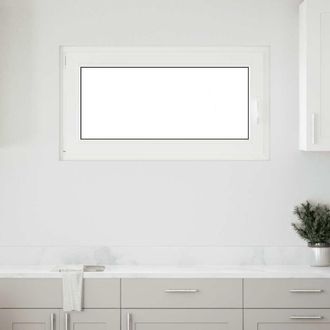 Berkfield Home Basement Window RISOR 110x50 cm Tilt&Turn DIN Left White