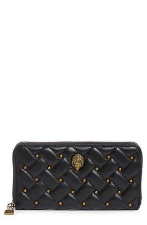 Kurt Geiger Kensington Stud Leather Wallet in Black/Comb at Nordstrom Rack