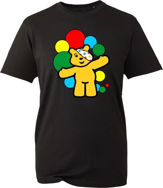 Generic Cuddle Charity Bear Unicorn Fundraising Pudsey T-Shirt Children Support in Need Awareness Top Spotty Day 2025 Tops (Black, 4XL)