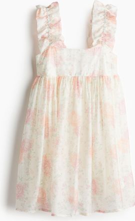 H&M Kleid mit gerafften Trägern - White