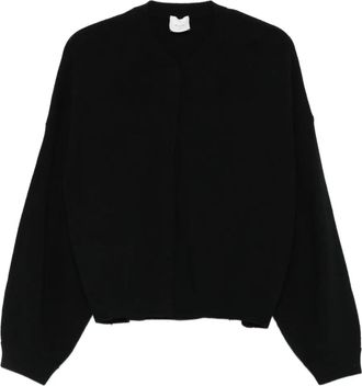 Alysi Cardigan con maniche a palloncino - Nero
