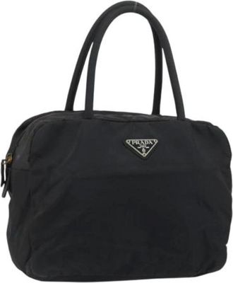Prada Pre-owned Handbags, female, Black, Size: ONE SIZE Pre-owned Nylon Handbag