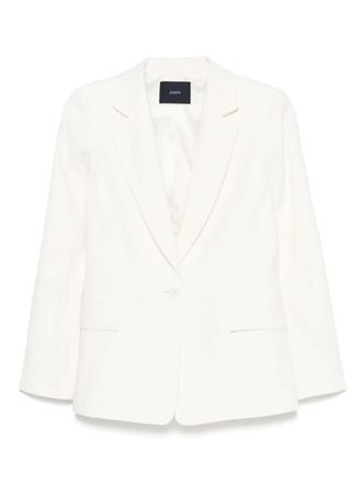 Joseph Marty blazer - women - Elastane/Viscose/Linen/Flax/Acetate/Polyester - 36 - White