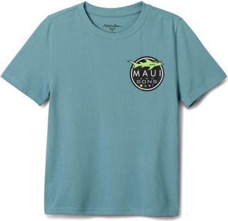 Maui and Sons Shark Logo Graphic T-Shirt in Steel Blue at Nordstrom, Size X-Large