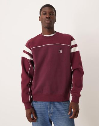 Alma de Ace Alma de Ace - Brooklyn - Felpa color block bordeaux-Rosso
