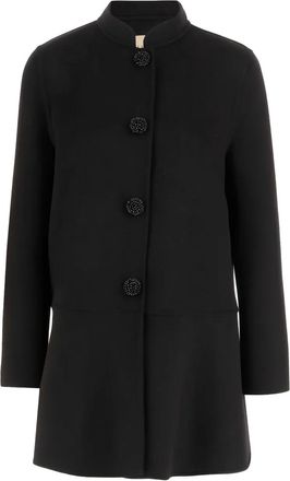 Valentino Garavani Wollen mantel - Zwart