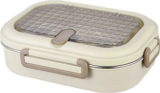 OEM Fiambrera T&eacute;rmica De Acero Inoxidable De 4 Compartimentos, A Prueba De Fugas, Ideal Para Comidas Saludables En La Escuela O El Trabajo