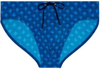 HOM Trinacria Swim Mini Briefs in Navy Print at Nordstrom, Size Xx-Large