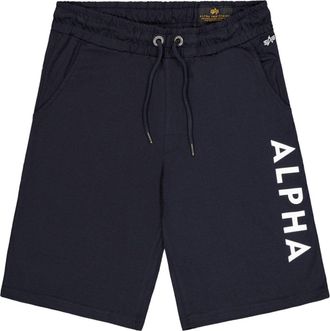 Alpha Industries Shorts ALPHA INDUSTRIES Alpha Jersey Short, Herren, Gr. XL, Normalgr&ouml;ssen, blau (rep.blau), Obermaterial: 100% Baumwolle, Hosen Shorts