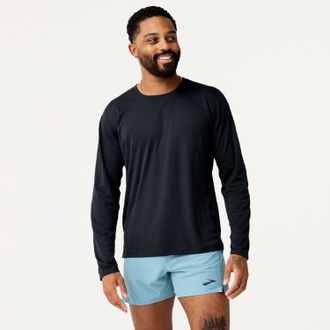 Brooks Mens Dash Long-Sleeve Top Black XXL