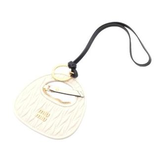 Miu Miu Pre-owned Accessories, female, White, Size: ONE SIZE Pre-owned Leather Key-holder