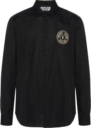 Versace Jeans Couture Camicia V Emblem - Heren - Casual Overhemden - Zwart - S - Katoen - Overhemden