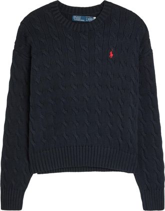 Polo Ralph Lauren Cable-knit Cotton Jumper - Navy - S (UK8-10 / S)