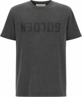Golden Goose Relaxed Fit Tonal Print Cotton T-Shirt