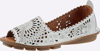 Gemini Slipper GEMINI, Damen, Gr. 36, wei&szlig;, Glattleder, Schuhe Slipper