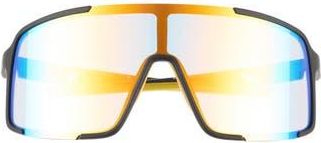 Vince Camuto 130mm Mirror Shield Sunglasses in Black/Yellow at Nordstrom Rack