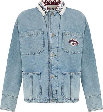 Diesel Spijkerjack met opvallende details - Heren - Jassen - Blauw - Maat: M Katoen