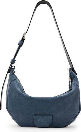 AllSaints Madea Suede Shoulder Bag in Steel Blue at Nordstrom