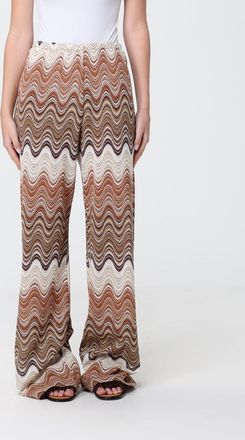 MC2 Saint Barth Pantaloni wide leg a vita alta con fantasia a onde