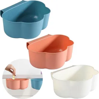 OEM Cubo De Basura De Cocina Colgante - Montaje En Pared - 3 Piezas - Rosa, Azul, Blanco