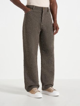 Mani&egrave;re De Voir Arnault Boucle Relaxed Fit Jeans in Brown at Nordstrom, Size 38