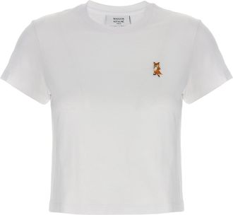 Maison Kitsuné Lady Fox T Shirt Bianco-Donna