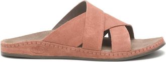 Chaco Womens Wayfarer Slide Sandals In Suede Clay