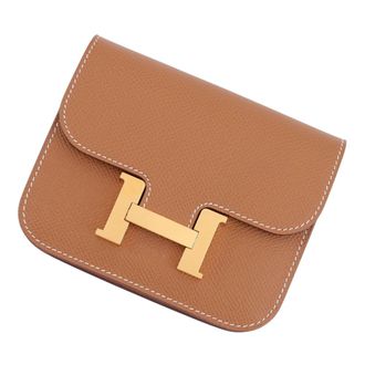 Herm&egrave;s Gold Epsom Leather Wallet (Bi-Fold) (Pre-Owned)
