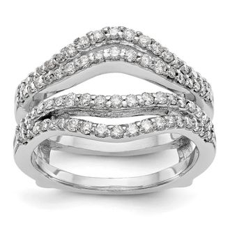 Diamond2Deal 14k White Gold Lab Grown Diamond Wedding Band Ring 0.62Ct Clarity- VS Color- D-E