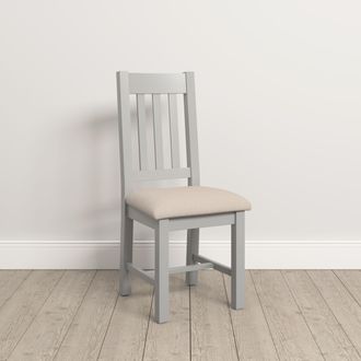 Seconique Windsor Slatted Chair (Box of 2) in Light Grey