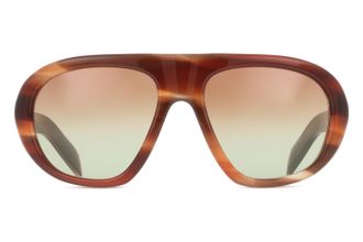 Prada PR C05S 24G70T Womens Sunglasses Brown Size 57